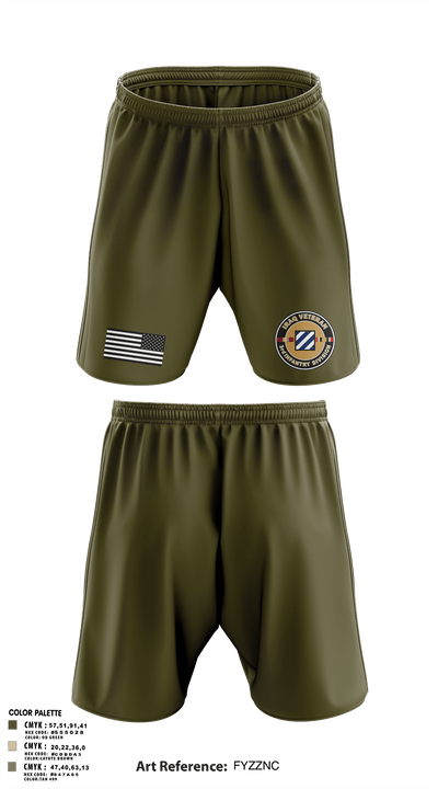 1st Armored Brigade Combat Team 63328953 Athletic Shorts With Pockets - 1