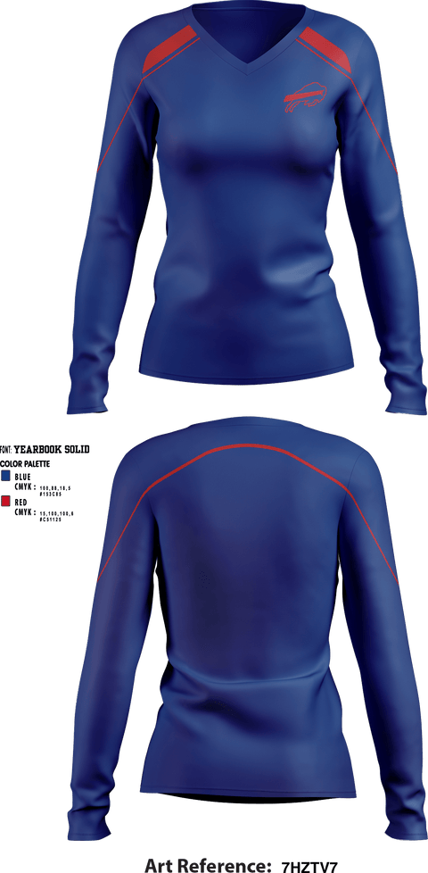 Women's Long Sleeve Vneck Shirt, Keystone Bills Football and Cheer, Football, Teamtime, Team time, sublimation, custom sports apparel, team uniforms, spirit wear, spiritwear, sports uniforms, custom shirts, team store, custom team store, fundraiser sports, apparel fundraiser