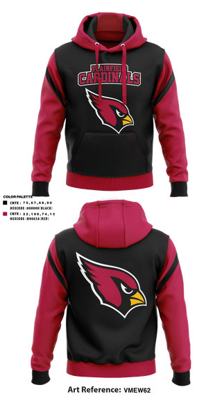 Hoodie, plainfield cardinals, Track & Field, Teamtime, Team time, sublimation, custom sports apparel, team uniforms, spirit wear, spiritwear, sports uniforms, custom shirts, team store, custom team store, fundraiser sports, apparel fundraiser