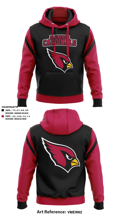 plainfield cardinals 77526201 Hoodie - 1
