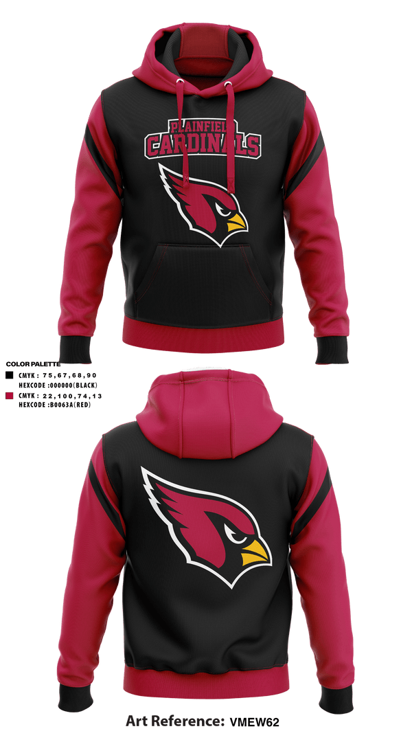 Hoodie, plainfield cardinals, Track & Field, Teamtime, Team time, sublimation, custom sports apparel, team uniforms, spirit wear, spiritwear, sports uniforms, custom shirts, team store, custom team store, fundraiser sports, apparel fundraiser