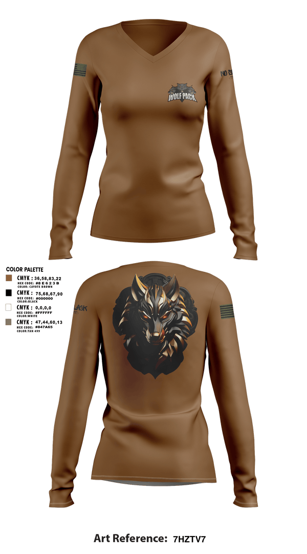 Women's Long Sleeve Vneck Shirt, 501st BSB, Army, Teamtime, Team time, sublimation, custom sports apparel, team uniforms, spirit wear, spiritwear, sports uniforms, custom shirts, team store, custom team store, fundraiser sports, apparel fundraiser
