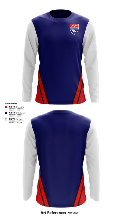 American Youth Football & Cheer 12782667 Long Sleeve Performance Shirt - 1
