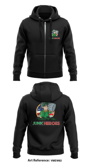 JUNK HEROES 27502871 Zip Hoodie -1