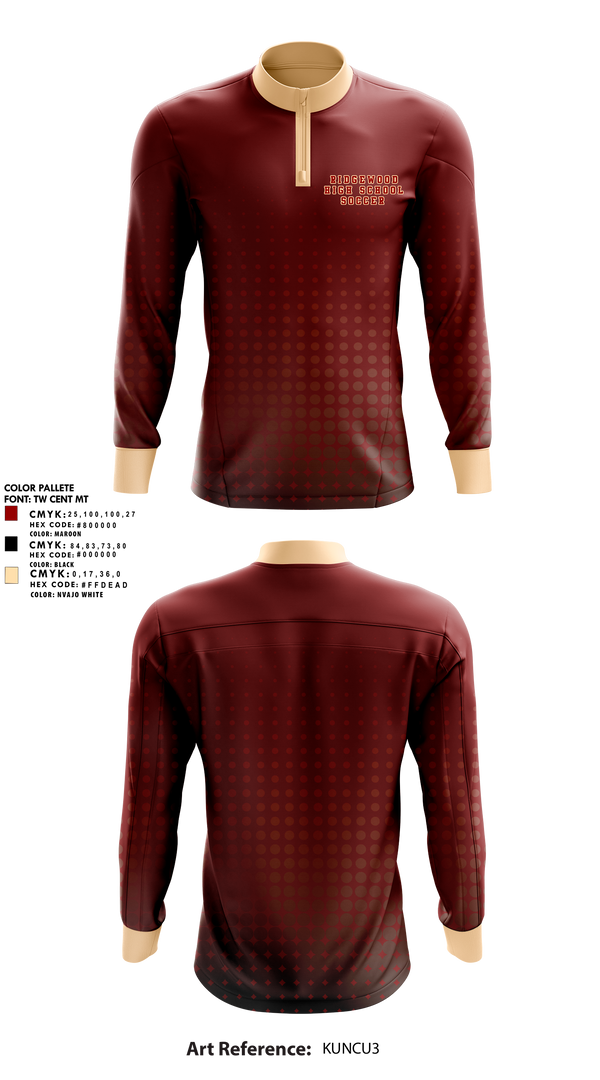 Quarter Zip Jacket, Ridgewood High School, Women's Soccer, Teamtime, Team time, sublimation, custom sports apparel, team uniforms, spirit wear, spiritwear, sports uniforms, custom shirts, team store, custom team store, fundraiser sports, apparel fundraiser
