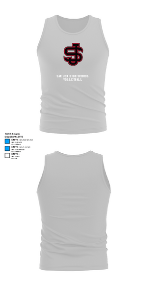 Tank Top, San Jon High School Volleyball, Women's Volleyball, Teamtime, Team time, sublimation, custom sports apparel, team uniforms, spirit wear, spiritwear, sports uniforms, custom shirts, team store, custom team store, fundraiser sports, apparel fundraiser