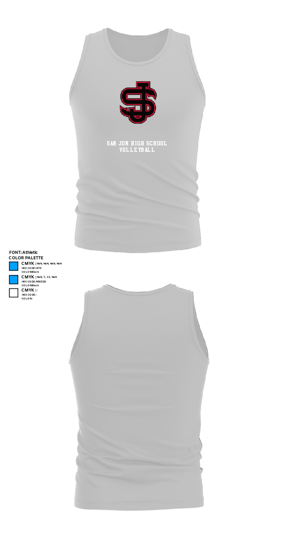 Tank Top, San Jon High School Volleyball, Women's Volleyball, Teamtime, Team time, sublimation, custom sports apparel, team uniforms, spirit wear, spiritwear, sports uniforms, custom shirts, team store, custom team store, fundraiser sports, apparel fundraiser