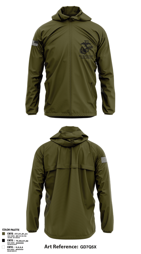 Windbreaker, MCRDPI COMMSTRAT, Marines, Teamtime, Team time, sublimation, custom sports apparel, team uniforms, spirit wear, spiritwear, sports uniforms, custom shirts, team store, custom team store, fundraiser sports, apparel fundraiser