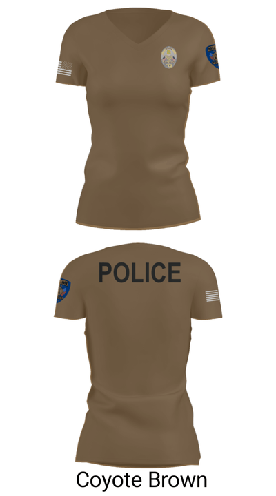 Miami Police Department 88232990 Women's Short Sleeve V-neck Shirt - 8