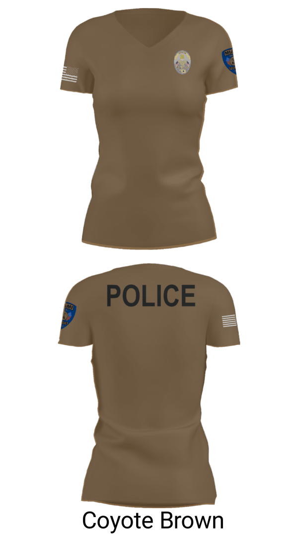 Women's Short Sleeve Vneck Shirt, Miami Police Department, Police, Teamtime, Team time, sublimation, custom sports apparel, team uniforms, spirit wear, spiritwear, sports uniforms, custom shirts, team store, custom team store, fundraiser sports, apparel fundraiser