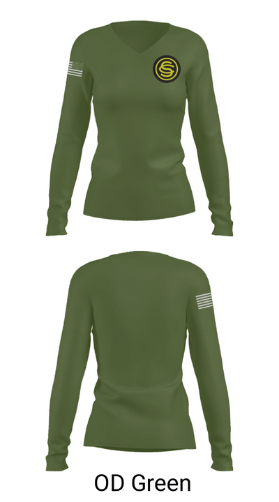OCS 117th RTI 76770798 Women's Long Sleeve V-neck Shirt - 54