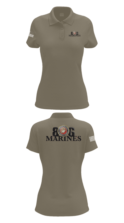806 Marines 13874790 Women's Short Sleeve Performance Polo  - 75