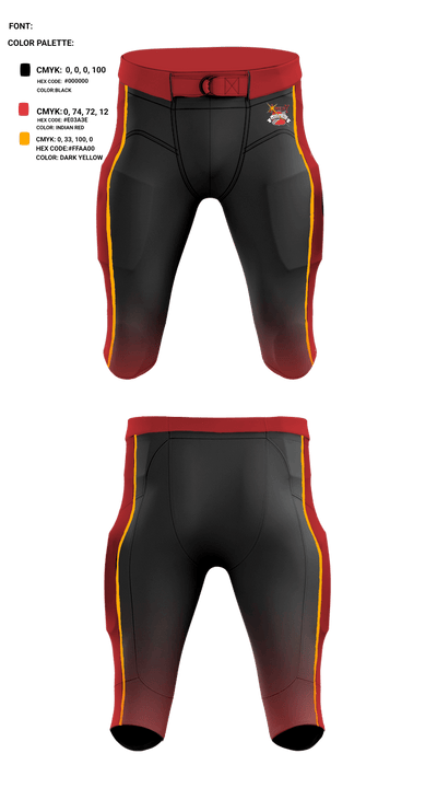 Warriors 56984202 Football Pants - 2