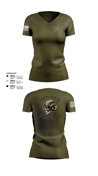 Women's Short Sleeve Vneck Shirt, Delta company 114, Army, Teamtime, Team time, sublimation, custom sports apparel, team uniforms, spirit wear, spiritwear, sports uniforms, custom shirts, team store, custom team store, fundraiser sports, apparel fundraiser