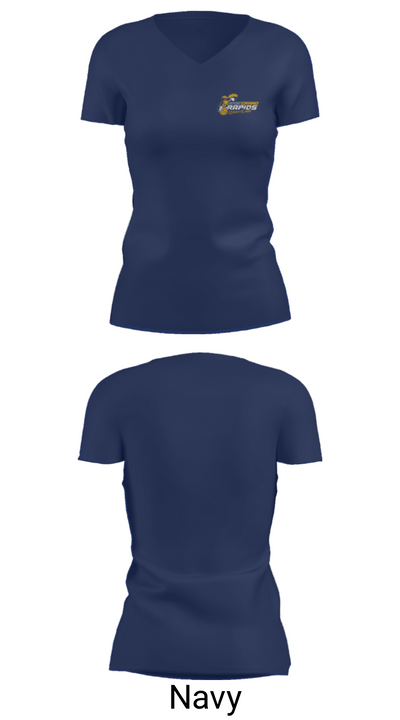 East Grand Rapids High School Water Polo 80527582 Women's Short Sleeve V-neck Shirt - 38