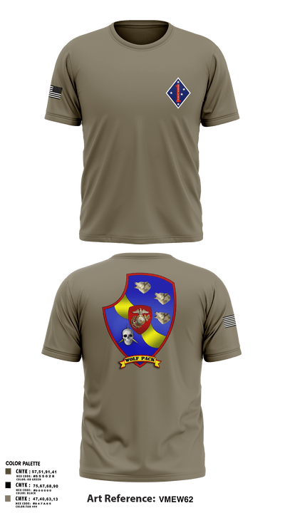 3rd LAR 1st MARDIV 13468961 Short Sleeve Performance Shirt - 2