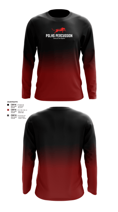 PSLHS Percussion 26686491 Long Sleeve Performance Shirt - 104