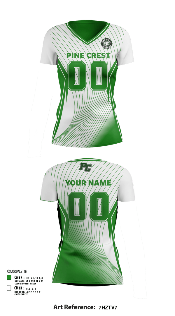 Women's Short Sleeve Vneck Shirt, Pine Crest School (Upper School) Volleyball, Women's Volleyball, Teamtime, Team time, sublimation, custom sports apparel, team uniforms, spirit wear, spiritwear, sports uniforms, custom shirts, team store, custom team store, fundraiser sports, apparel fundraiser