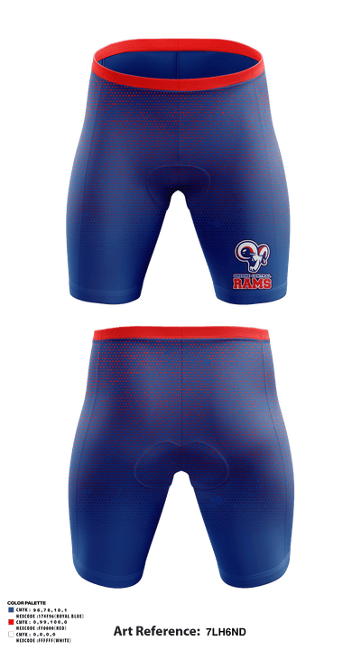 Greene Central Rams 3698079 Men's Compression Shorts - 2