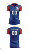 Tougaloo College Volleyball 94126568 Women's Short Sleeve V-neck Shirt - 41