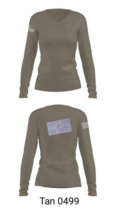 1/4 5379335 Women's Long Sleeve V-neck Shirt - 77