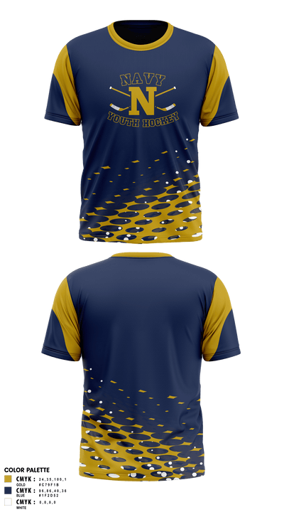 Navy Youth Hockey 90157811 Short Sleeve Performance Shirt - 1