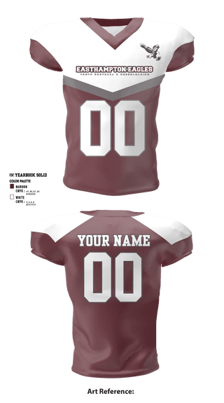 Football Jersey, Easthampton Eagles Youth Football & Cheerleading, Football, Teamtime, Team time, sublimation, custom sports apparel, team uniforms, spirit wear, spiritwear, sports uniforms, custom shirts, team store, custom team store, fundraiser sports, apparel fundraiser