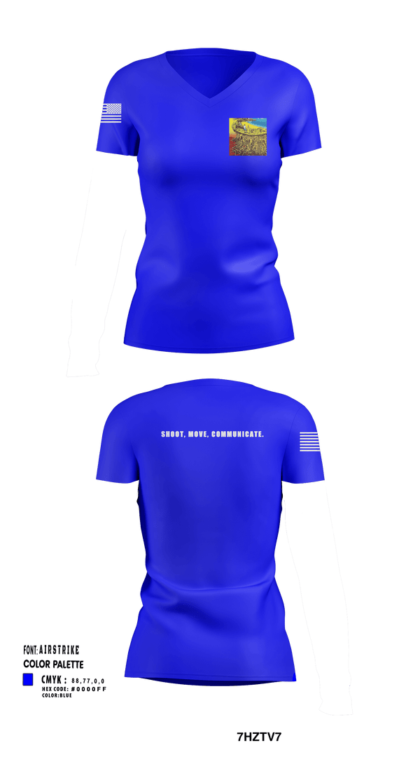 Women's Short Sleeve Vneck Shirt, 218th Maneuver brigade, National Guard, Teamtime, Team time, sublimation, custom sports apparel, team uniforms, spirit wear, spiritwear, sports uniforms, custom shirts, team store, custom team store, fundraiser sports, apparel fundraiser