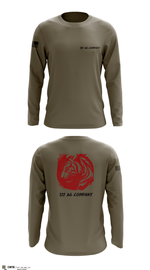 Long Sleeve Performance Shirt, 312 AG Company, Army, Teamtime, Team time, sublimation, custom sports apparel, team uniforms, spirit wear, spiritwear, sports uniforms, custom shirts, team store, custom team store, fundraiser sports, apparel fundraiser