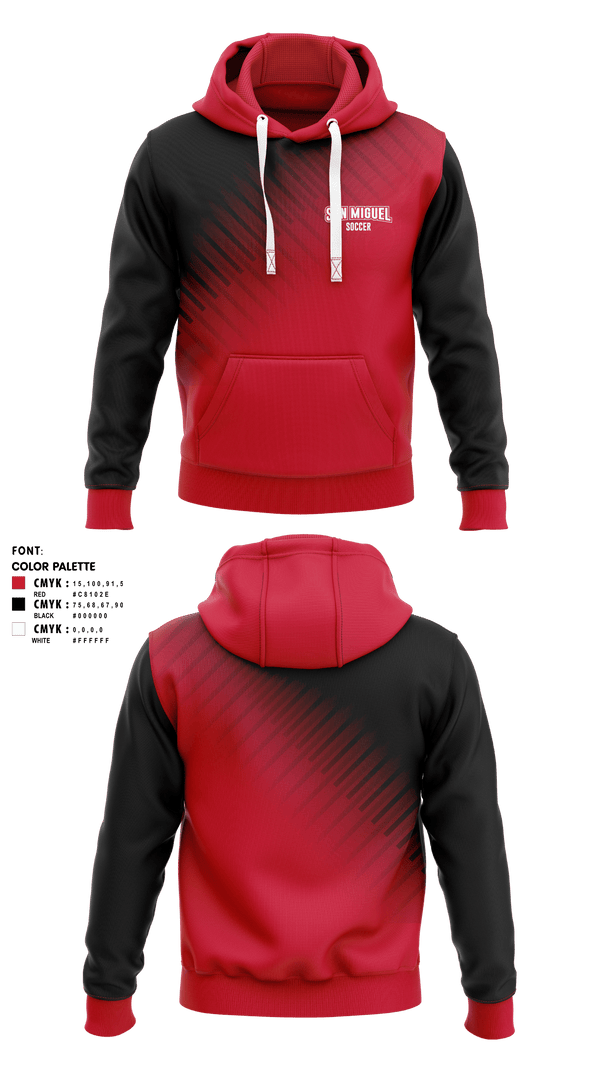 Hoodie, San Miguel, Men's Soccer, Teamtime, Team time, sublimation, custom sports apparel, team uniforms, spirit wear, spiritwear, sports uniforms, custom shirts, team store, custom team store, fundraiser sports, apparel fundraiser
