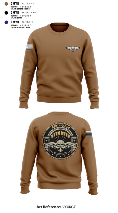 824th QM CO (CADC-A) 69842964 Crew Neck Sweatshirt - 1