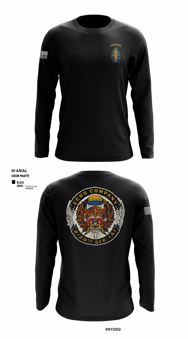 Long Sleeve Performance Shirt, ECHO 20th SFG, National Guard, Teamtime, Team time, sublimation, custom sports apparel, team uniforms, spirit wear, spiritwear, sports uniforms, custom shirts, team store, custom team store, fundraiser sports, apparel fundraiser