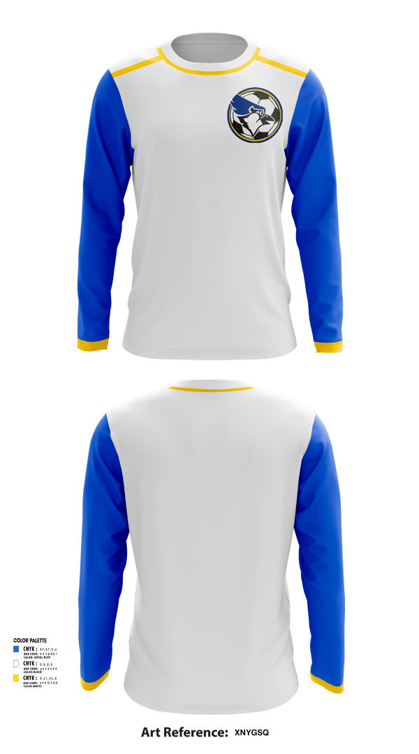 Long Sleeve Performance Shirt, waseca bluejays, Men's Soccer, Teamtime, Team time, sublimation, custom sports apparel, team uniforms, spirit wear, spiritwear, sports uniforms, custom shirts, team store, custom team store, fundraiser sports, apparel fundraiser
