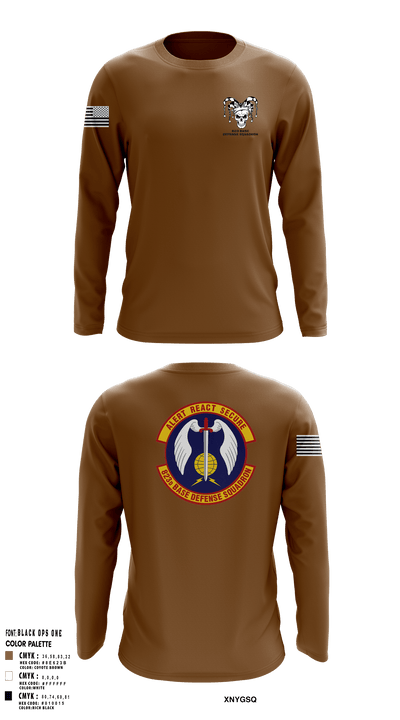 823 Base Defense Squadron 41934772 Long Sleeve Performance Shirt - 1