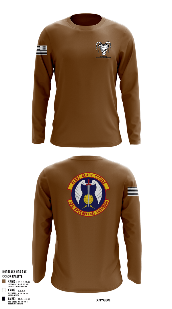 Long Sleeve Performance Shirt, 23 FSS823 Base Defense Squadron, , Teamtime, Team time, sublimation, custom sports apparel, team uniforms, spirit wear, spiritwear, sports uniforms, custom shirts, team store, custom team store, fundraiser sports, apparel fundraiser