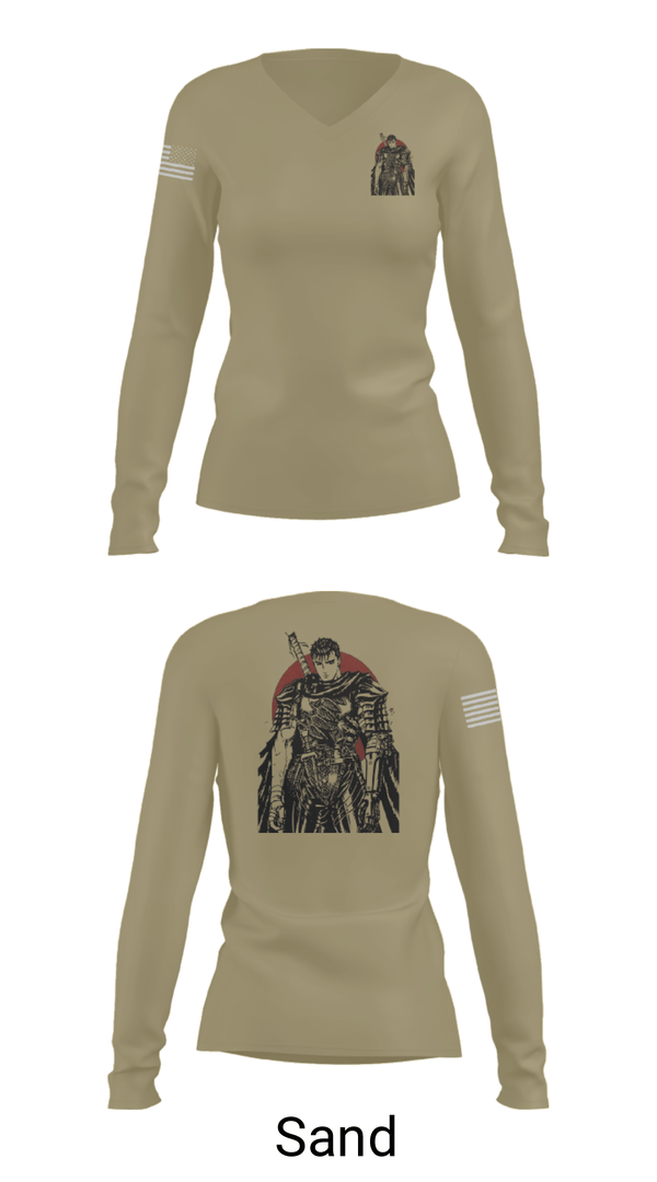 Women's Long Sleeve Vneck Shirt, EAF, Marines, Teamtime, Team time, sublimation, custom sports apparel, team uniforms, spirit wear, spiritwear, sports uniforms, custom shirts, team store, custom team store, fundraiser sports, apparel fundraiser
