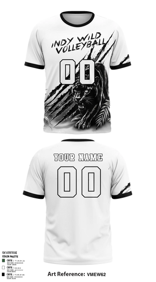 Indy Wild Volleyball 47140100 Short Sleeve Performance Shirt - 20