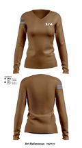 1/4 5379335 Women's Long Sleeve V-neck Shirt - 102