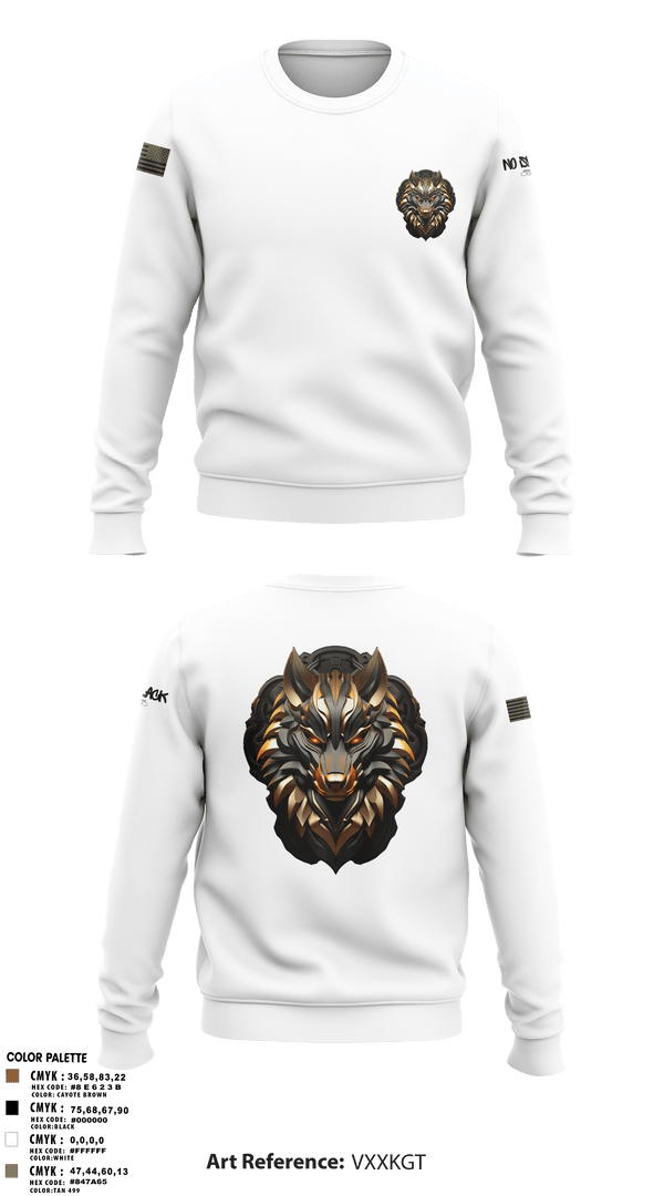 Crew Neck Sweatshirt, 501st BSBWolfpack, Army, Teamtime, Team time, sublimation, custom sports apparel, team uniforms, spirit wear, spiritwear, sports uniforms, custom shirts, team store, custom team store, fundraiser sports, apparel fundraiser