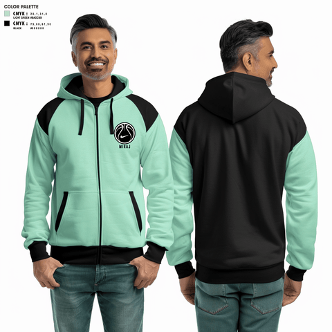 Zip Hoodie, Miraj, Men's Basketball, Teamtime, Team time, sublimation, custom sports apparel, team uniforms, spirit wear, spiritwear, sports uniforms, custom shirts, team store, custom team store, fundraiser sports, apparel fundraiser