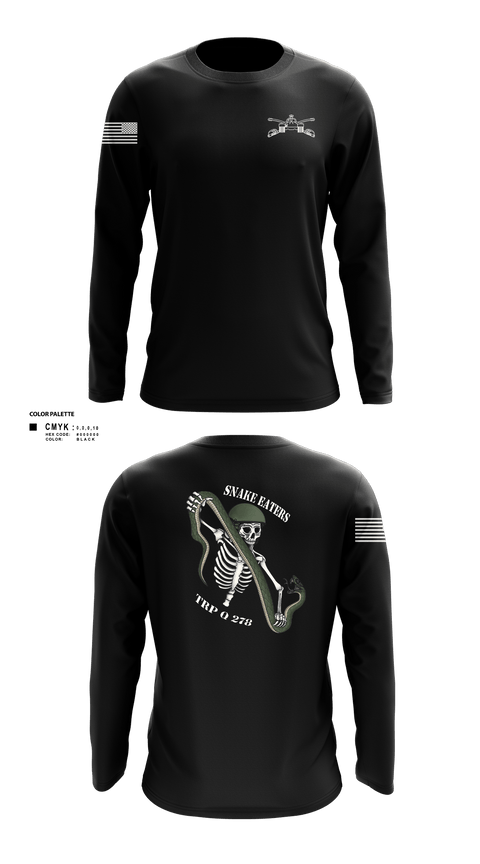Long Sleeve Performance Shirt, Q Troop 4/278th, Army, Teamtime, Team time, sublimation, custom sports apparel, team uniforms, spirit wear, spiritwear, sports uniforms, custom shirts, team store, custom team store, fundraiser sports, apparel fundraiser