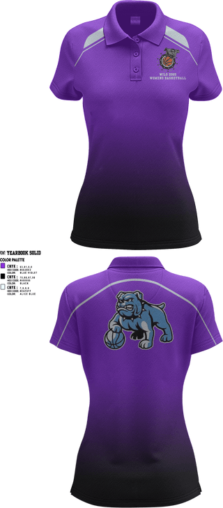 Women's Short Sleeve Performance Polo, wild dogs, Women's Basketball, Teamtime, Team time, sublimation, custom sports apparel, team uniforms, spirit wear, spiritwear, sports uniforms, custom shirts, team store, custom team store, fundraiser sports, apparel fundraiser