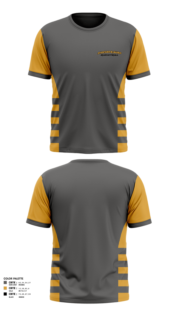 Short Sleeve Performance Shirt, Shocked & Awed, Men's Basketball, Teamtime, Team time, sublimation, custom sports apparel, team uniforms, spirit wear, spiritwear, sports uniforms, custom shirts, team store, custom team store, fundraiser sports, apparel fundraiser