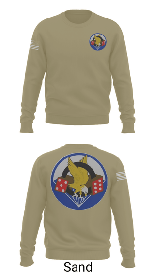 Crew Neck Sweatshirt, 506th PIR, Army, Teamtime, Team time, sublimation, custom sports apparel, team uniforms, spirit wear, spiritwear, sports uniforms, custom shirts, team store, custom team store, fundraiser sports, apparel fundraiser