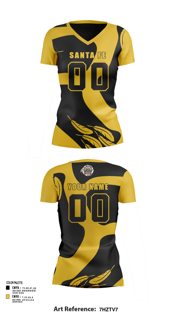 Short Sleeve Performance Shirt, Santa Fe High School, Women's Volleyball, Teamtime, Team time, sublimation, custom sports apparel, team uniforms, spirit wear, spiritwear, sports uniforms, custom shirts, team store, custom team store, fundraiser sports, apparel fundraiser