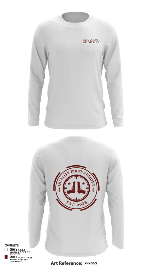 Long Sleeve Performance Shirt, QUALITY FIRST ARMORY, , Teamtime, Team time, sublimation, custom sports apparel, team uniforms, spirit wear, spiritwear, sports uniforms, custom shirts, team store, custom team store, fundraiser sports, apparel fundraiser