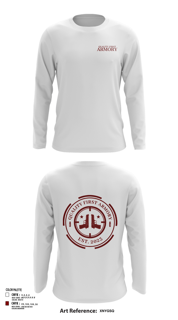Long Sleeve Performance Shirt, QUALITY FIRST ARMORY, , Teamtime, Team time, sublimation, custom sports apparel, team uniforms, spirit wear, spiritwear, sports uniforms, custom shirts, team store, custom team store, fundraiser sports, apparel fundraiser