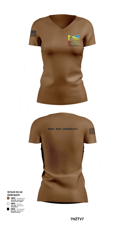 218th Maneuver brigade 66845411 Women's Short Sleeve V-neck Shirt - 1