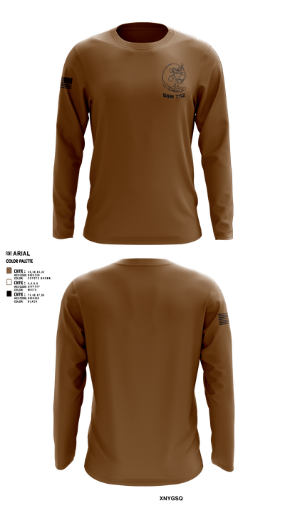 USS PASADENA 84908177 Long Sleeve Performance Shirt - 2