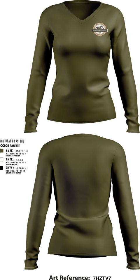 Women's Long Sleeve Vneck Shirt, Genesis Solutions LLC, , Teamtime, Team time, sublimation, custom sports apparel, team uniforms, spirit wear, spiritwear, sports uniforms, custom shirts, team store, custom team store, fundraiser sports, apparel fundraiser